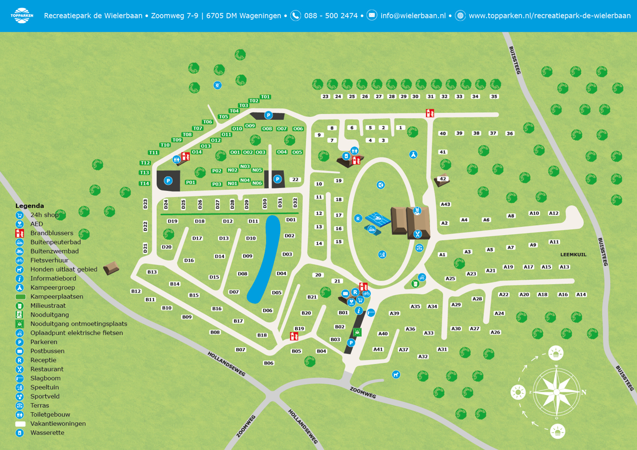 Plattegrond van Recreatiepark de Wielerbaan