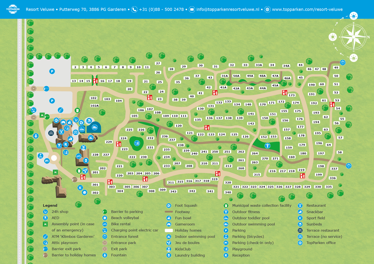 Plattegrond van Resort Veluwe