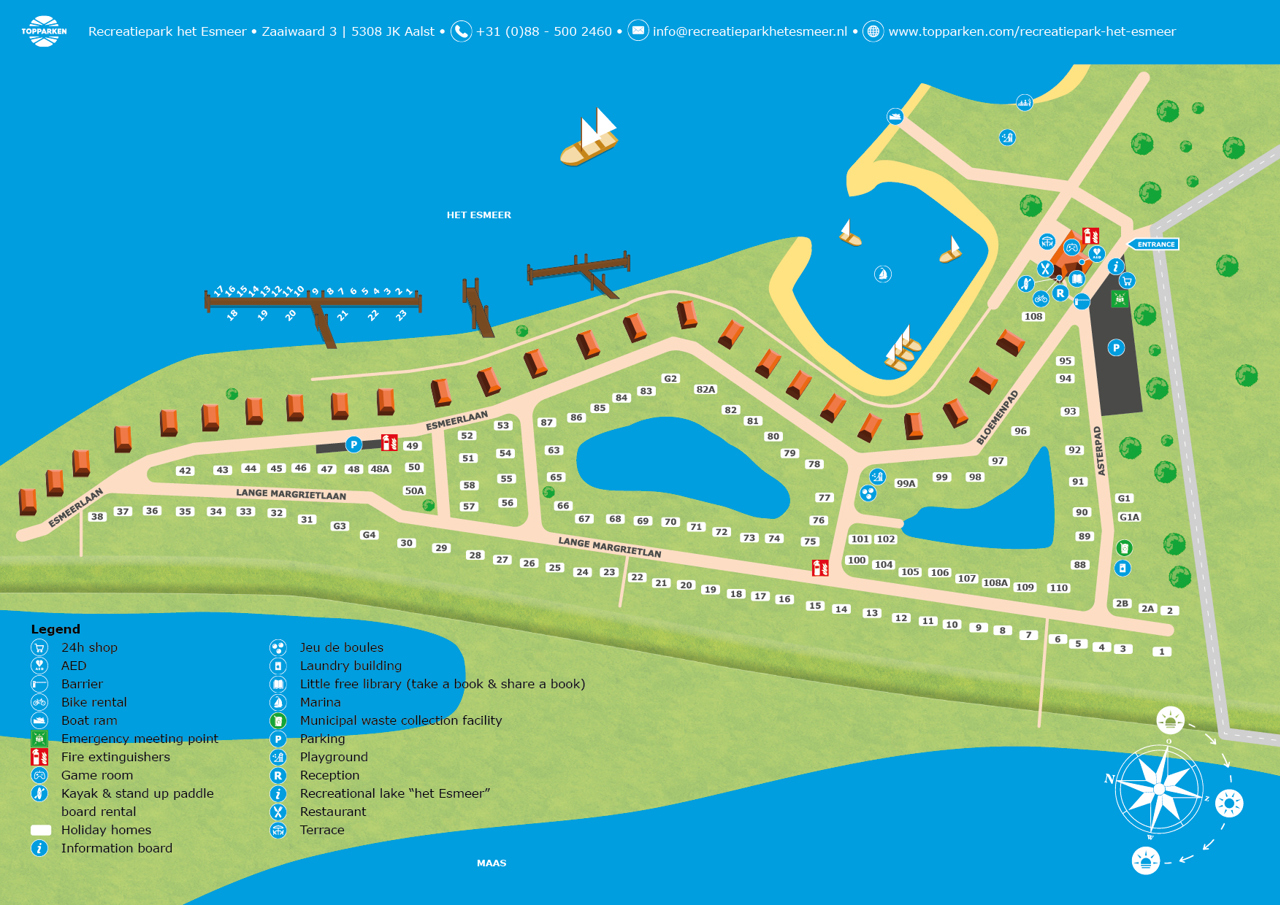 Plattegrond van Recreatiepark het Esmeer