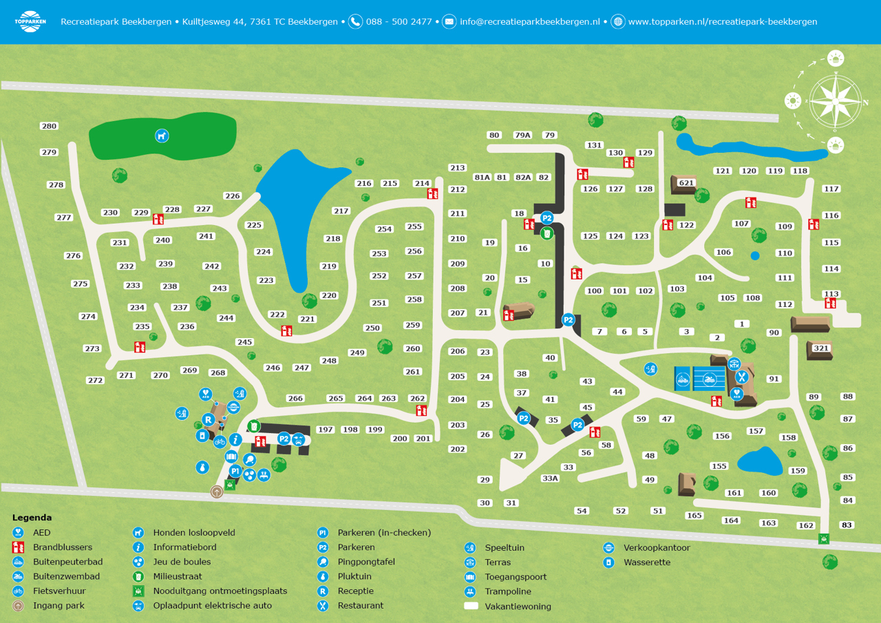 Plattegrond van Recreatiepark Beekbergen