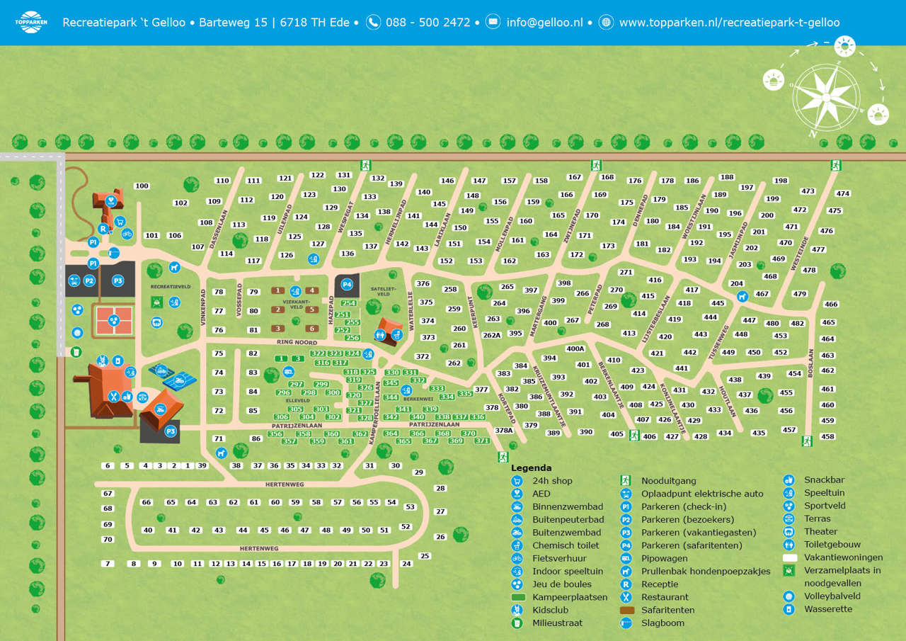 Plattegrond van Recreatiepark 't Gelloo